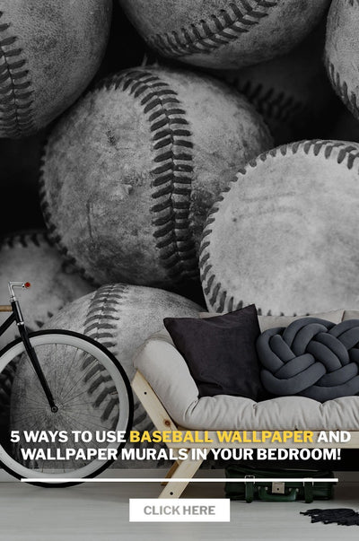 5 façons d'utiliser du papier peint de baseball et des peintures murales de papier peint dans votre chambre !