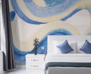 Blue Dream Paint Brush Wallpaper Mural