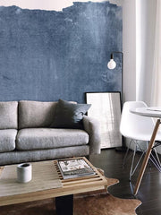 Blue Watercolor Wave Mural-Patterns-Eazywallz