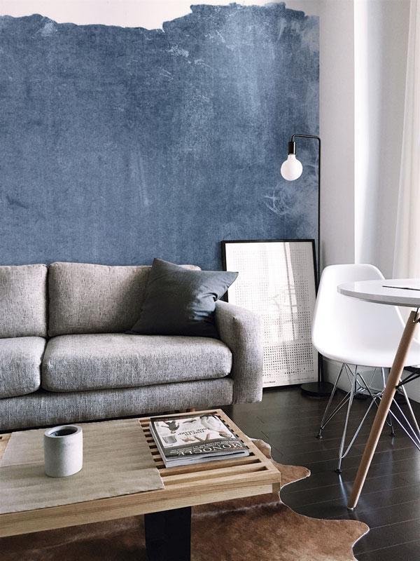 Blue Watercolor Wave Mural-Patterns-Eazywallz