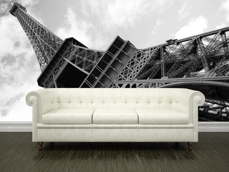 Eiffel Tower over the blue sky, France Wall Mural-Buildings & Landmarks-Eazywallz