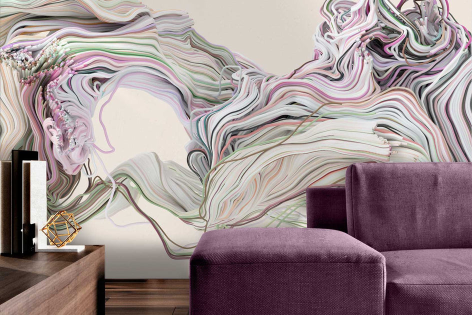 1875 Map of the World Wall Mural - Artwallz paris | Eazywallzparis.com ...